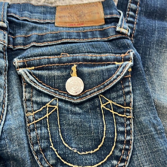 Lot of 2 True Religion Girls Size 10 Jeans Skinny Capri Cropped - Picture 9 of 11